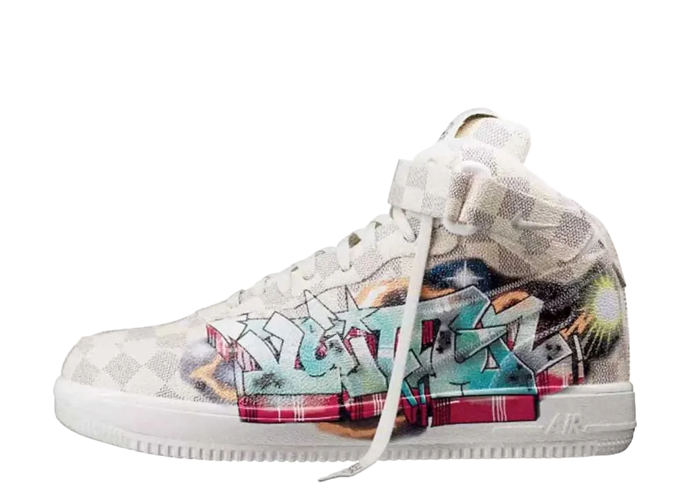 Louis Vuitton × Nike Air Force 1 Mid by Virgil Abloh "Sail & Multi Color"