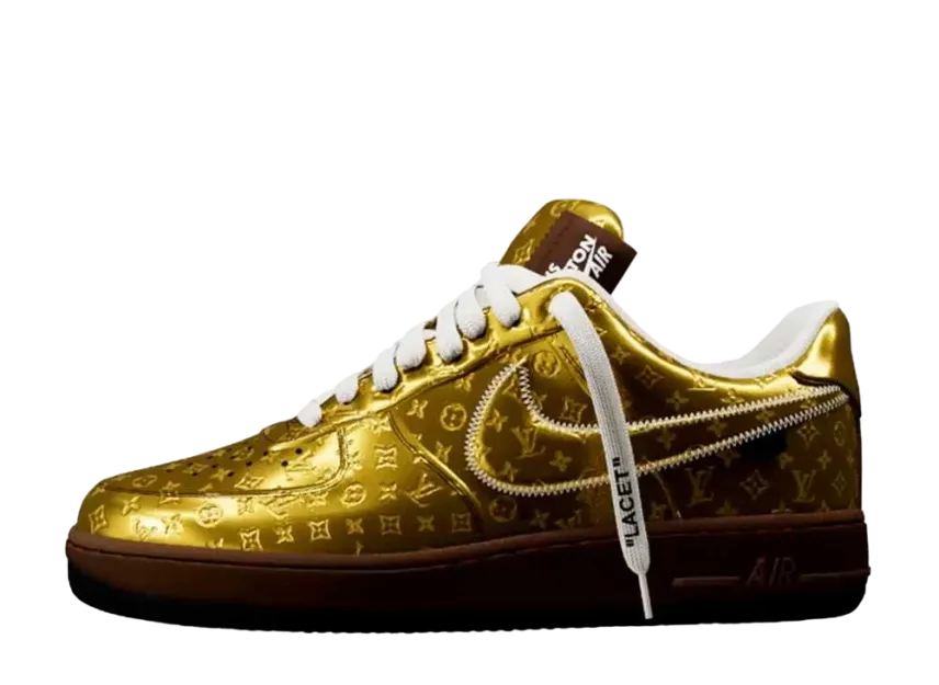 ルイヴィトン × ナイキ エアフォース1 ロー バイ ヴァージル・アブロー "ゴールド"