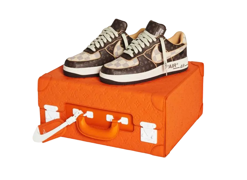 Louis Vuitton × Nike Air Force 1 Low by Virgil Abloh & Pilot Case"Brown/White"