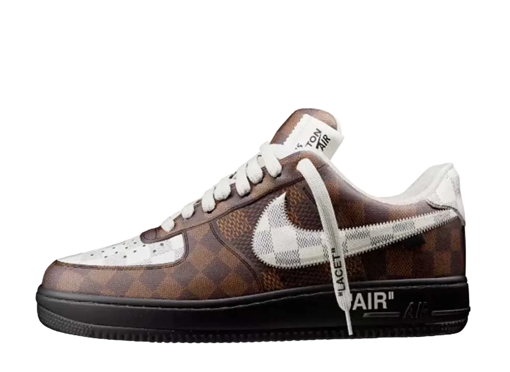 Louis Vuitton × Nike Air Force 1 Low by Virgil Abloh "Brown/White"