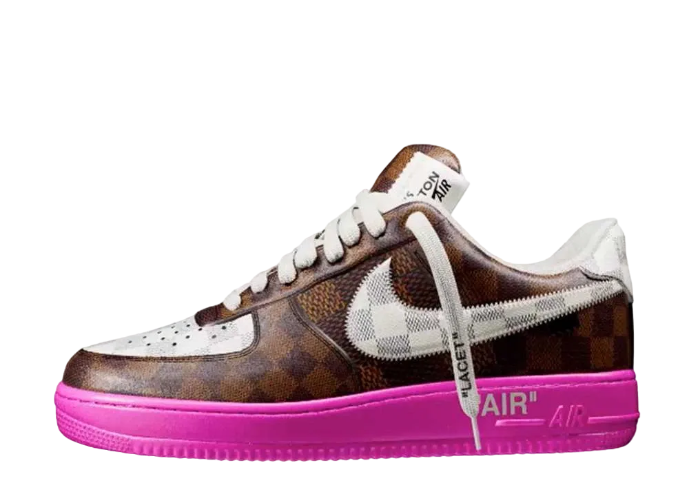 Louis Vuitton × Nike Air Force 1 Low by Virgil Abloh "Brown/Red"