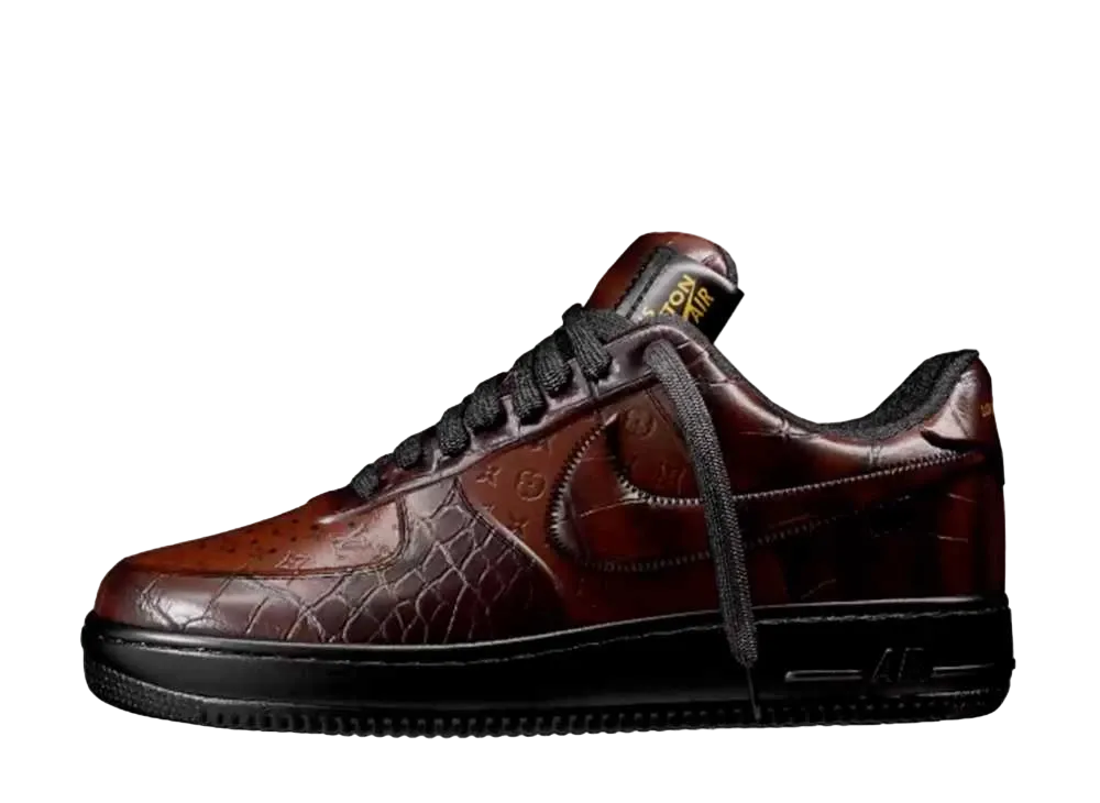 Louis Vuitton × Nike Air Force 1 Low by Virgil Abloh "Brown/Black"