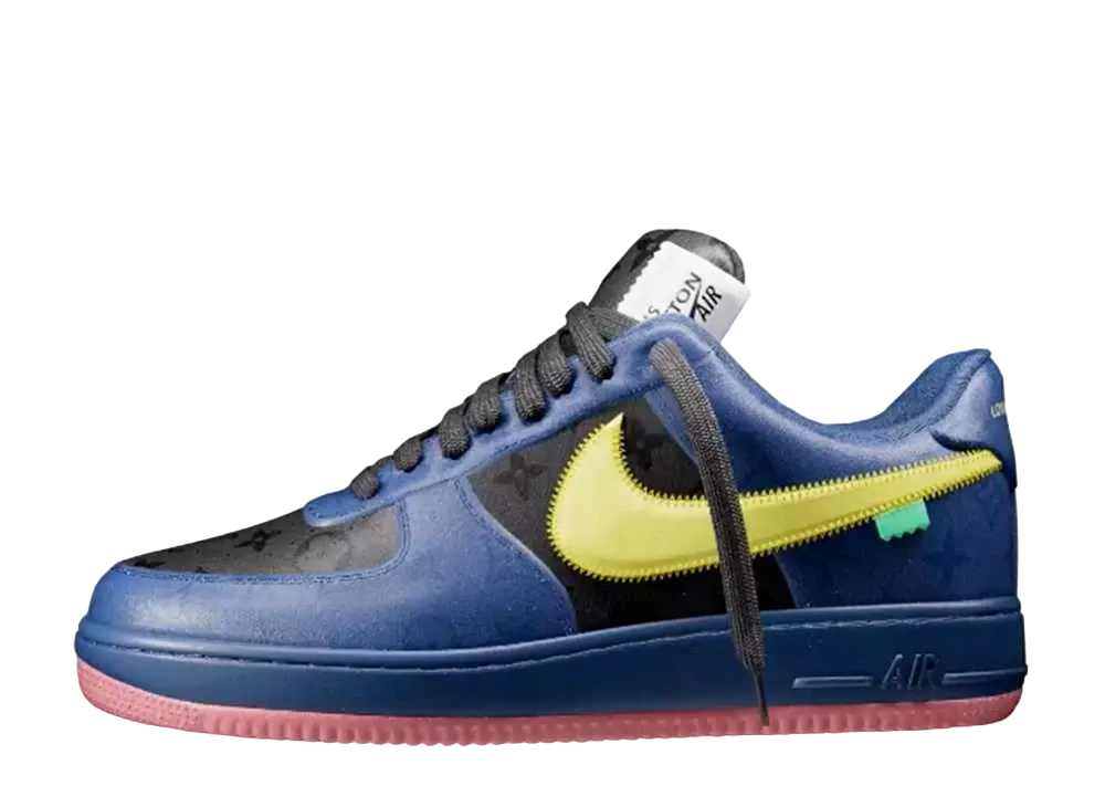 Louis Vuitton × Nike Air Force 1 Low by Virgil Abloh "Blue/Yellow"