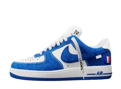Louis Vuitton × Nike Air Force 1 Low by Virgil Abloh "White/blue/France"