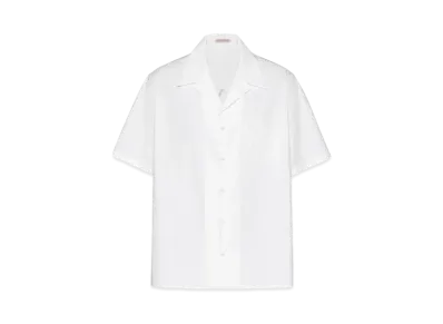 Valentino Back Logo Print Cotton Shirt "White"