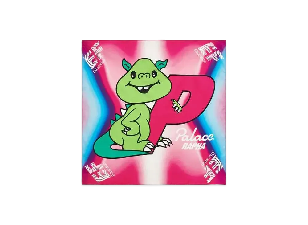 PALACE RAPHA EF EDUCATION FIRST SATIN SILK SCARF "Pink"