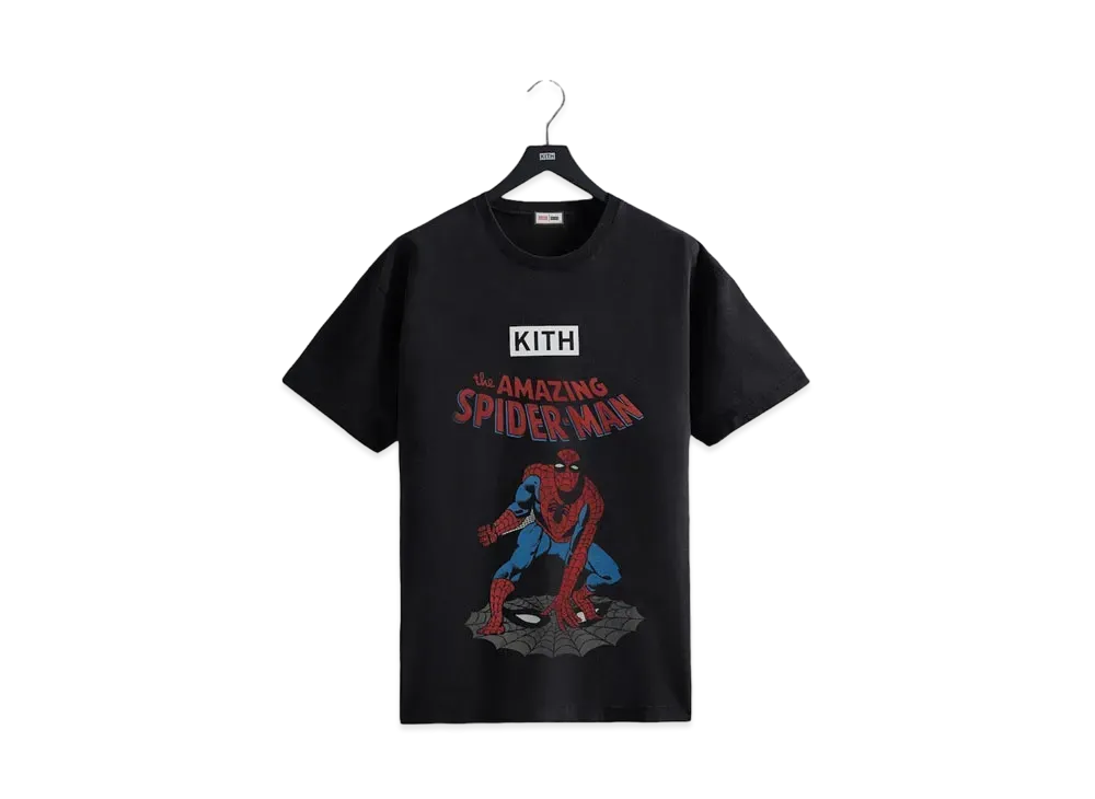 Marvel x Kith Spider-Man Allies Vintage Tee "Black"