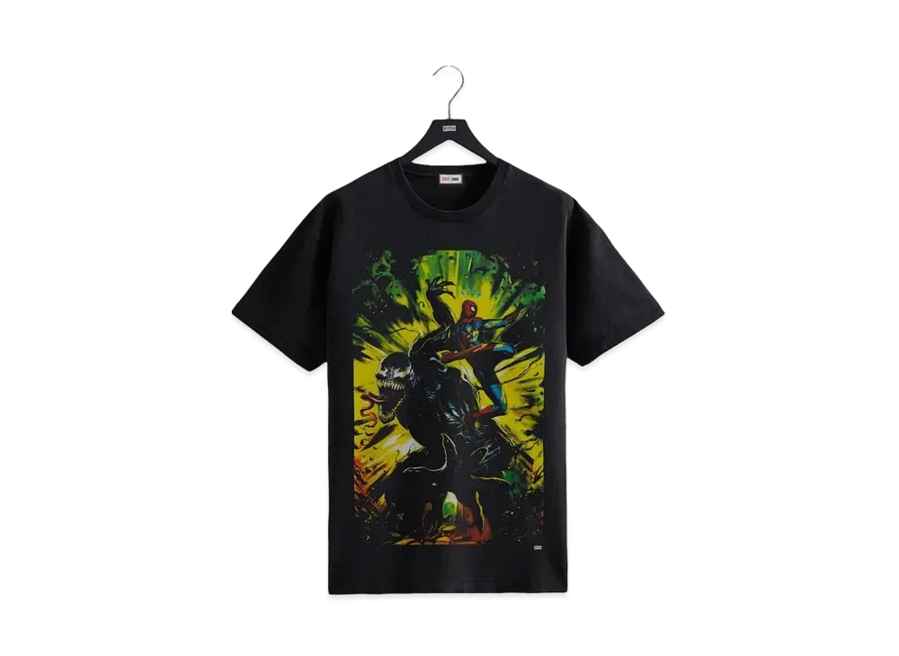 Marvel x Kith Spider-Man Venom Battle Vintage Tee "Black"