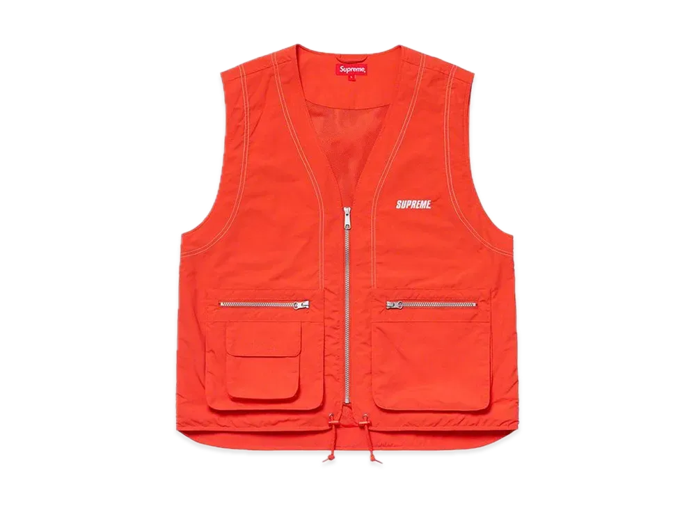 シュプリーム ナイロン カーゴ ベスト "ダーク オレンジ"