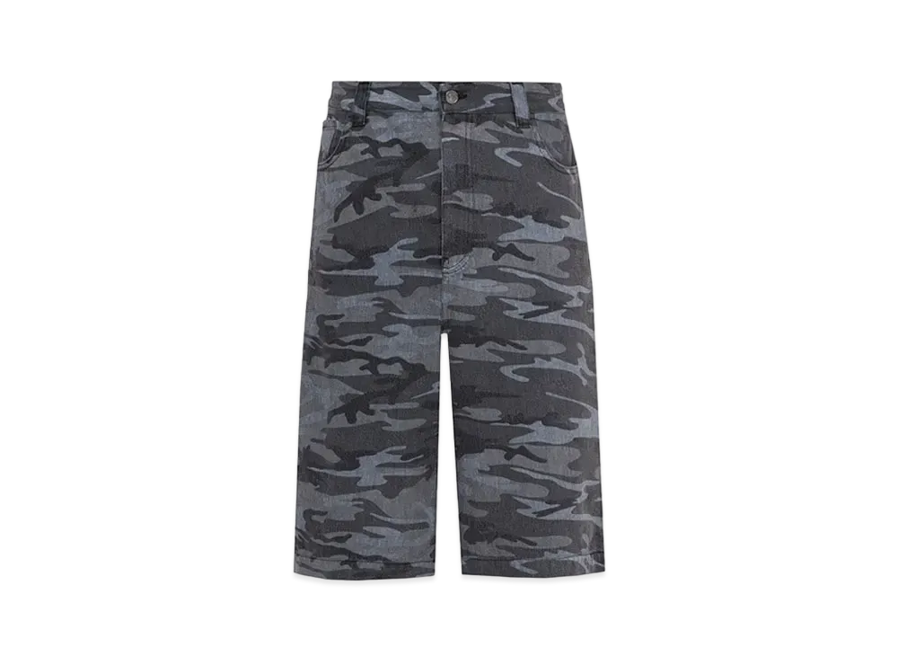 BALENCIAGA Camouflage Denim Shorts
