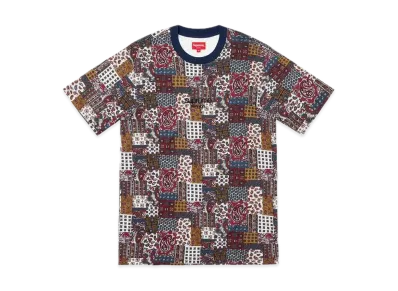 Supreme Patchwork Paisley S/S Top "Dark Red"