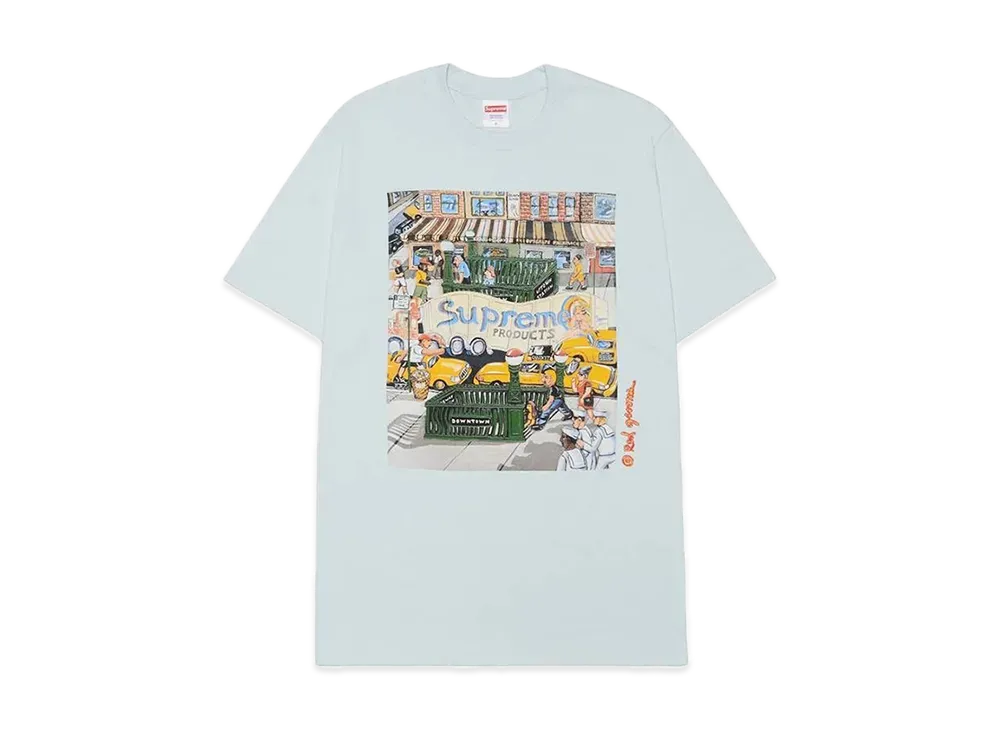 シュプリーム マンハッタン Tシャツ "ペイル ブルー"