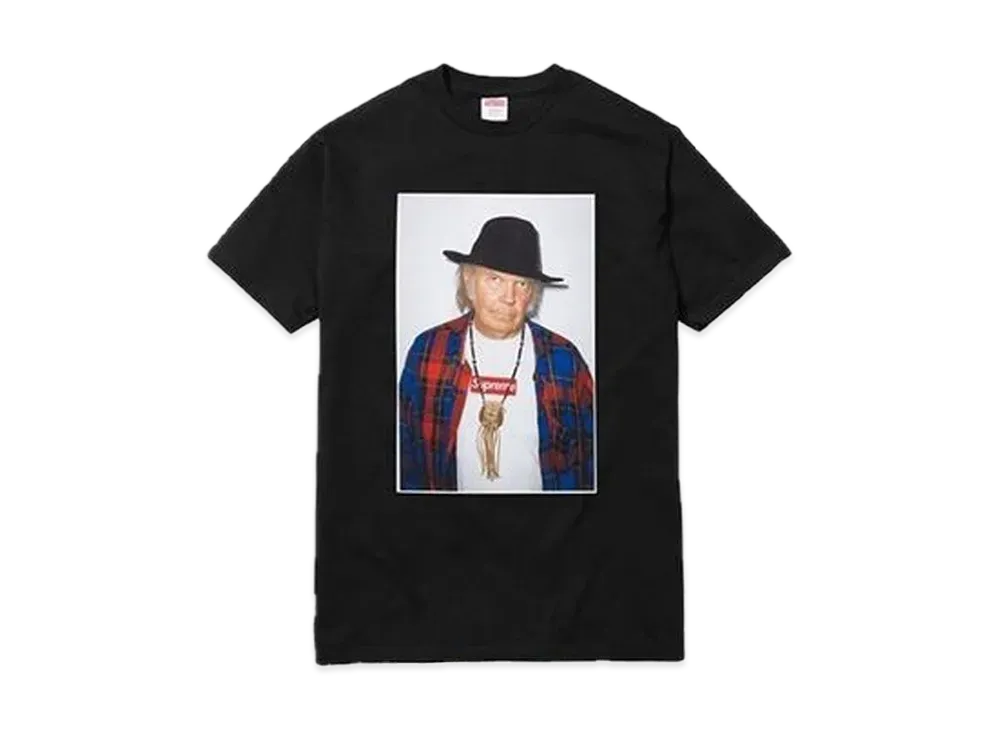 シュプリーム ニール ヤング Tシャツ "ブラック"