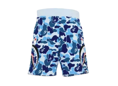 A BATHING APE Big ABC Camo Side Shark Sweat Shorts "Blue"