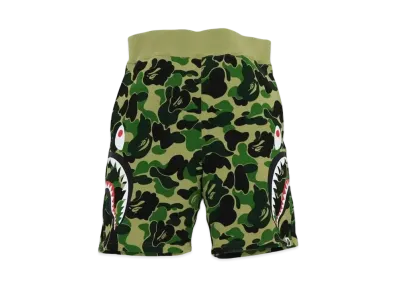 A BATHING APE Big ABC Camo Side Shark Sweat Shorts "Green"