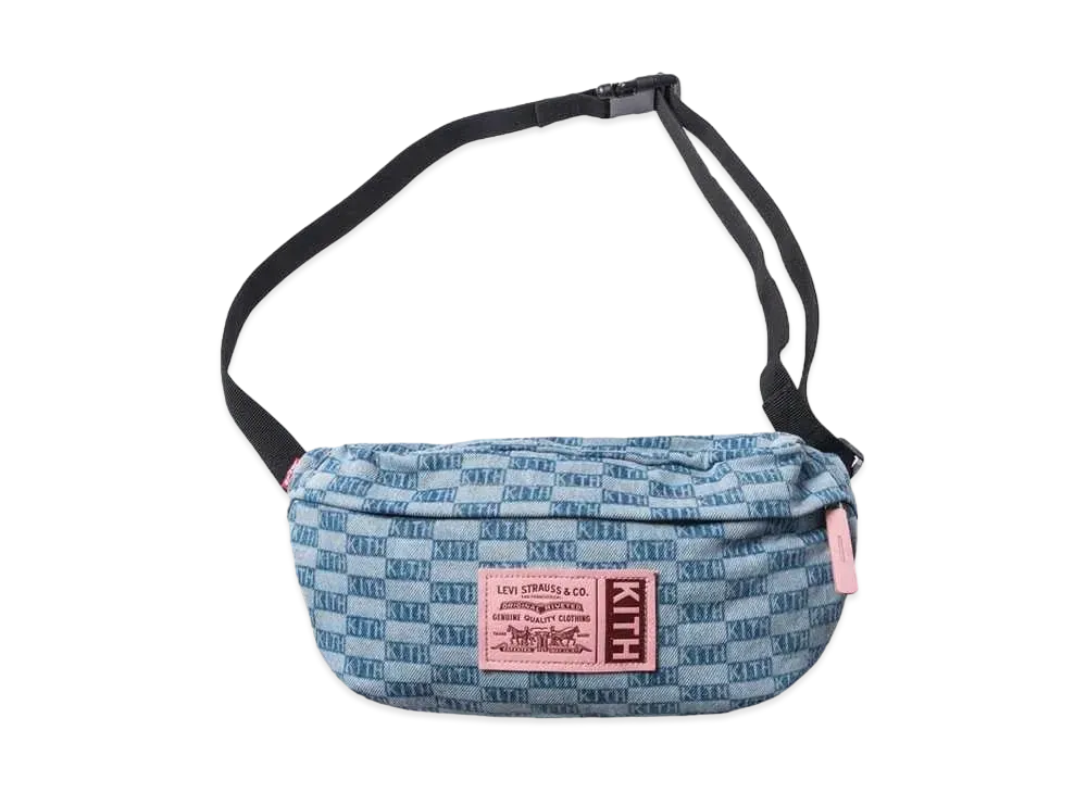 Kith x LEVI'S Salt Bleach AOP Crossbody Bag "Light Blue"