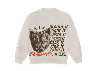 Travis Scott Cactus Jack D.L.T.L.F.R.T. CREWNECK "Ivory"