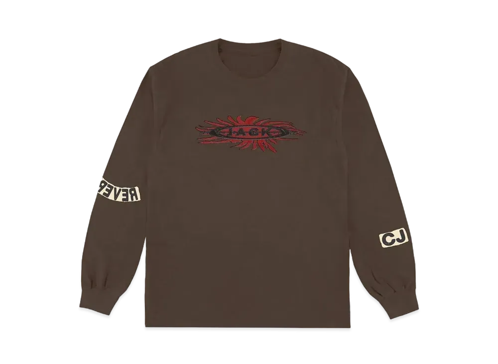 Travis Scott Cactus Jack REVERSE JACK LONG SLEEVE TEE "Dark Brown"