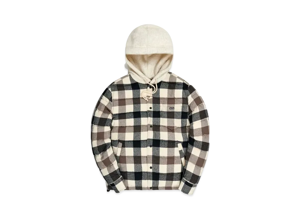 Kith Sterling Quilted Shirt Puffe "Beige Multi"