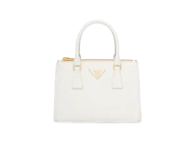 Prada Galleria Saffiano Leather Small Bag "White"