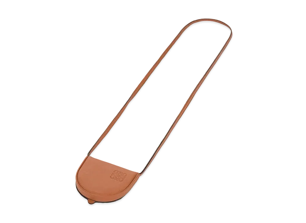 LOEWE Mini Heel Pouch In Soft Calfskin "Tan"