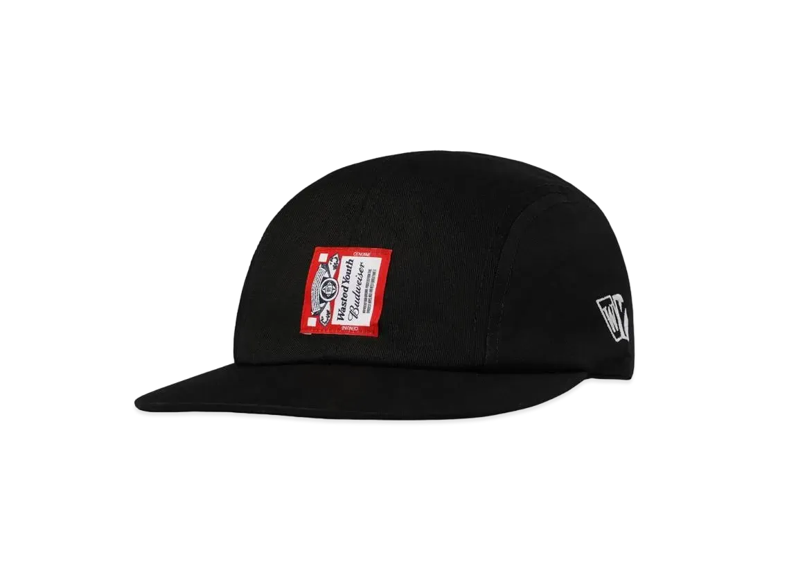 Wasted Youth x Budweiser WYxBW 4PANEL CAP "Black" / VERDY