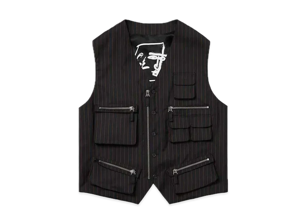 Supreme Jean Paul Gaultier Pinstripe Cargo Suit Vest "Black"