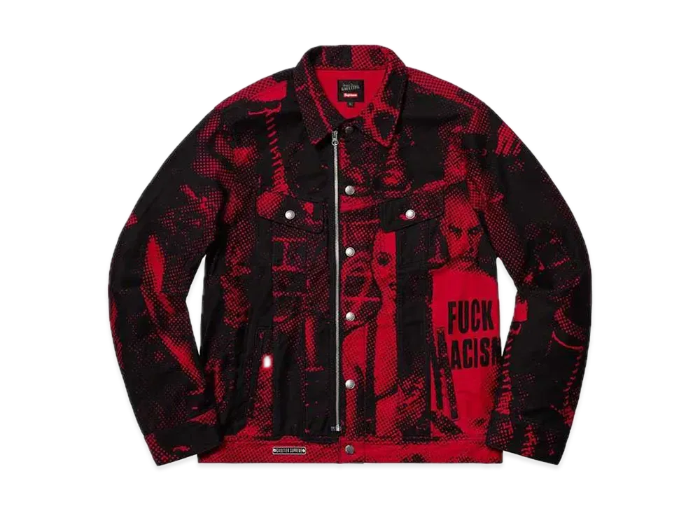 Supreme Jean Paul Gaultier Fuck Racism Trucker Jacket "Red"