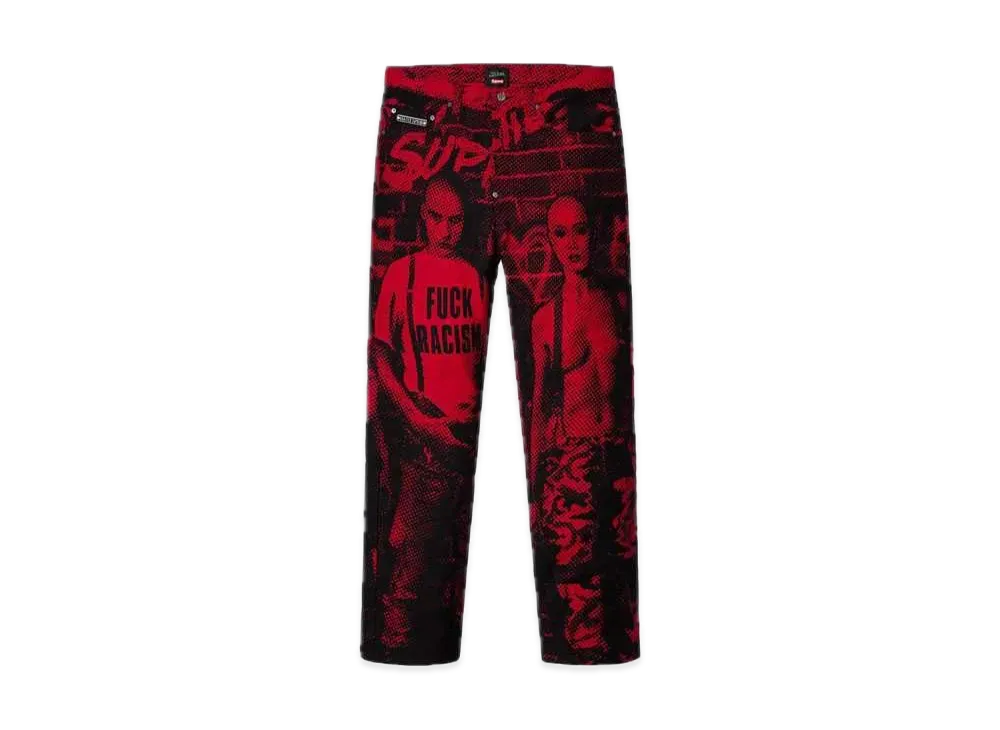 Supreme Jean Paul Gaultier Fuck Racism Jean "Red"
