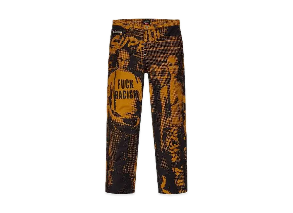 Supreme Jean Paul Gaultier Fuck Racism Jean "Gold"
