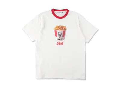 WIND AND SEA x KFC (BARREL) TRIM TEE "White Red"