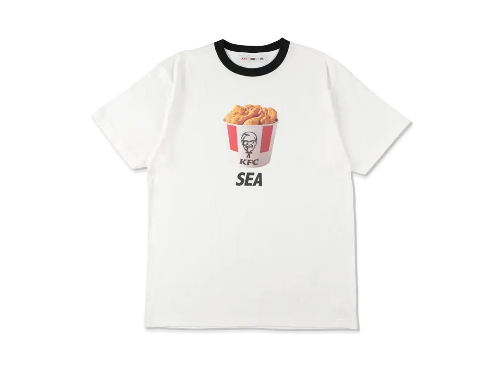 WIND AND SEA x KFC (BARREL) TRIM TEE "White Black"