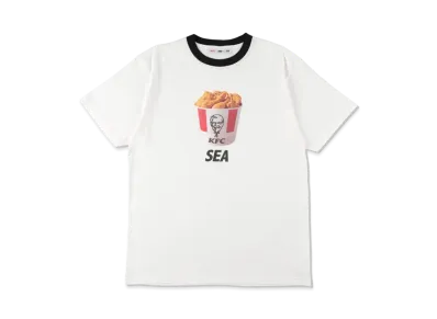 WIND AND SEA x KFC (BARREL) TRIM TEE "White Black"