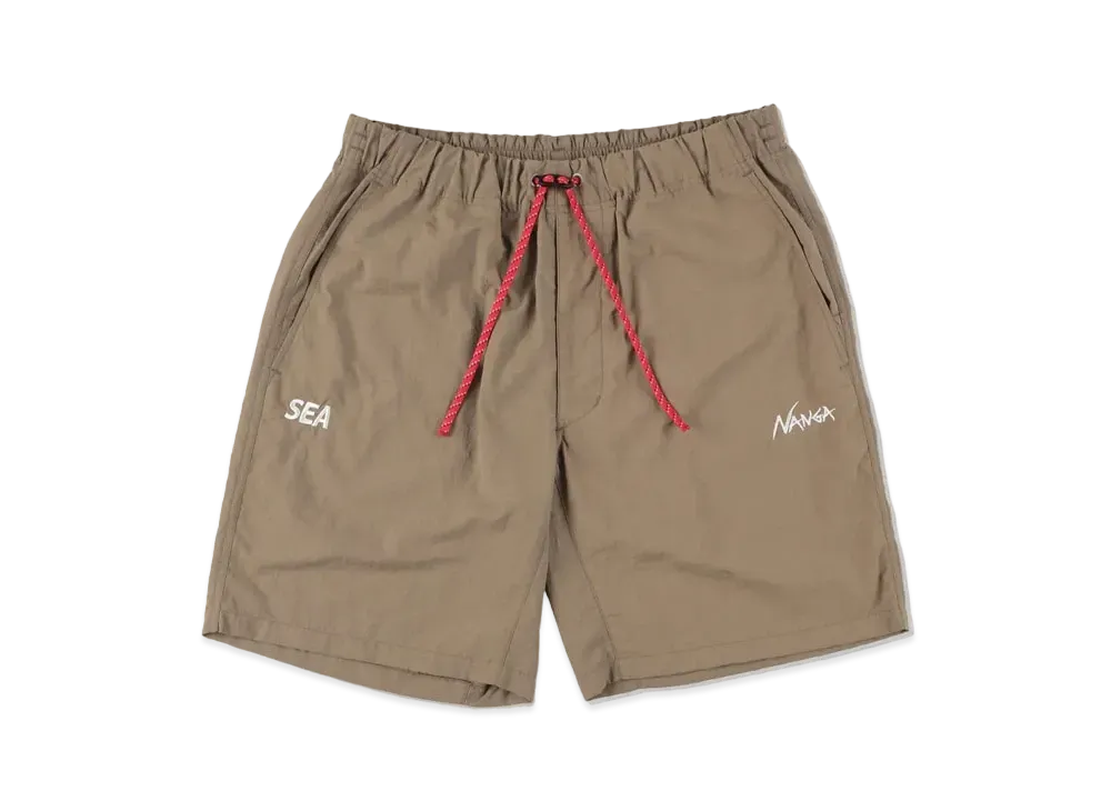 WIND AND SEA x NANGA NYLON TUSSER SHORTS "Mocha "