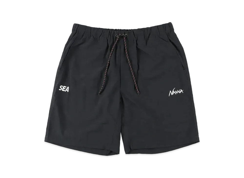 WIND AND SEA x NANGA NYLON TUSSER SHORTS "Black"