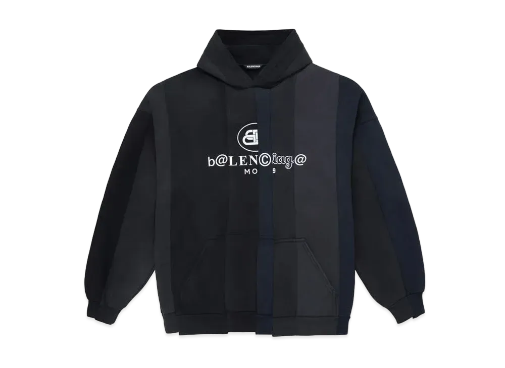 Balenciaga Cut-Up Long Sleeve Hoodie "Black"