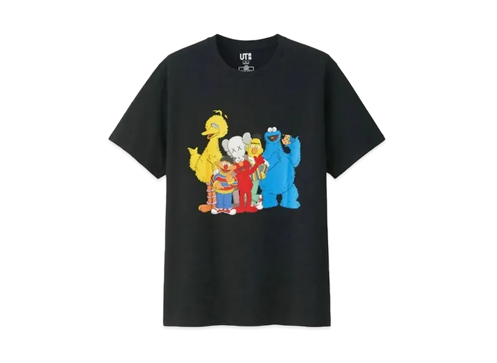 KAWS x Uniqlo x Sesame Street Group #2 Tee "Black"