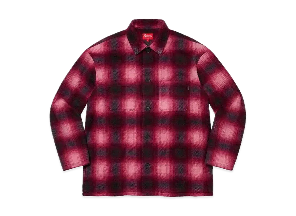 シュプリーム シャドウ プレイド フリース シャツ "レッド"