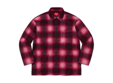 Supreme Shadow Plaid Fleece Shirt "Red"