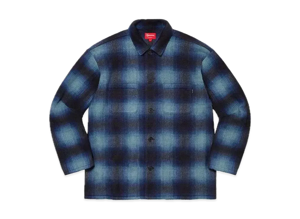 Supreme Shadow Plaid Fleece Shirt "Blue"