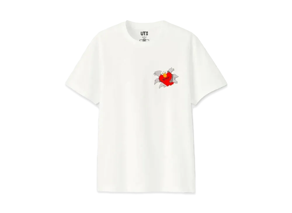 KAWS x Uniqlo x Sesame Street Elmo Tee "White"