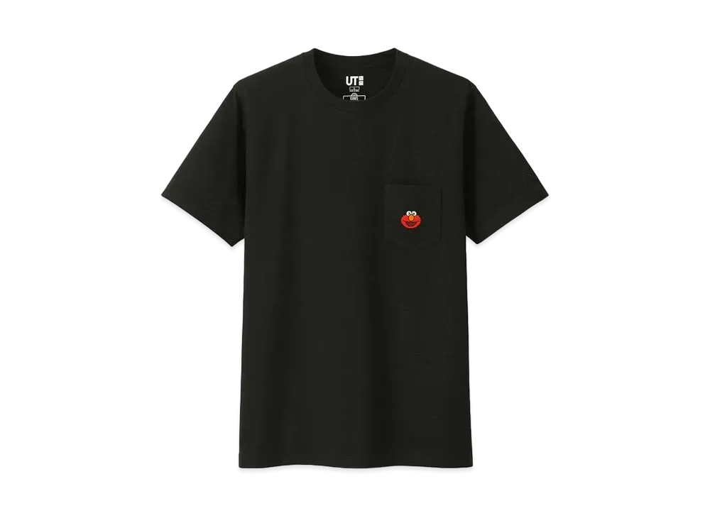 KAWS x Uniqlo x Sesame Street Elmo Pocket Tee "Black"