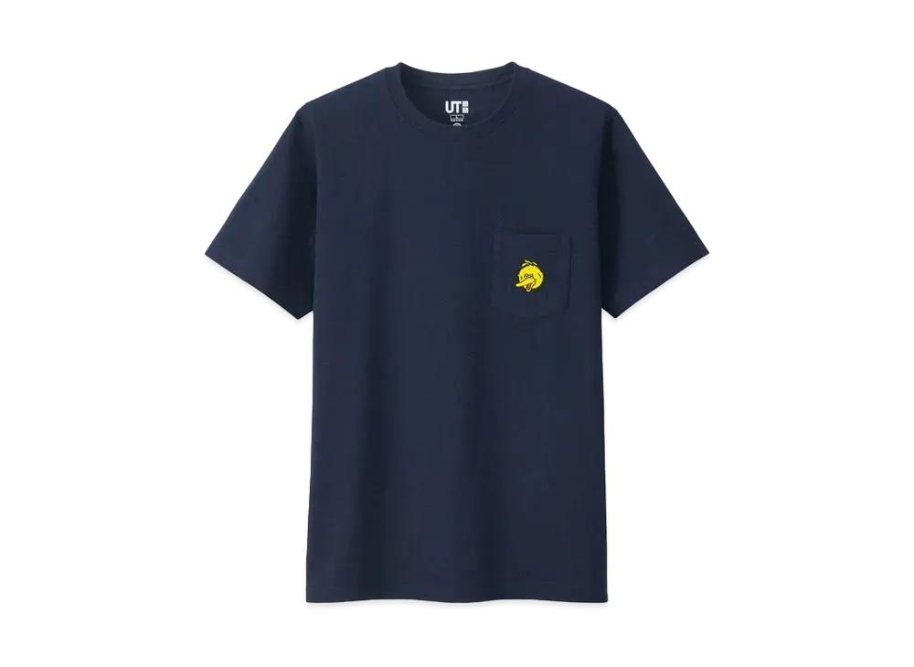 KAWS x Uniqlo x Sesame Street Big Bird Pocket Tee "Navy"