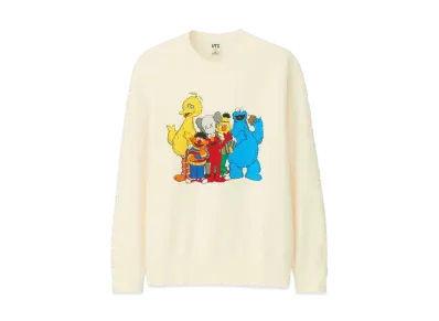 KAWS x Uniqlo x Sesame Street Group #2 Sweatshirt "Natural"