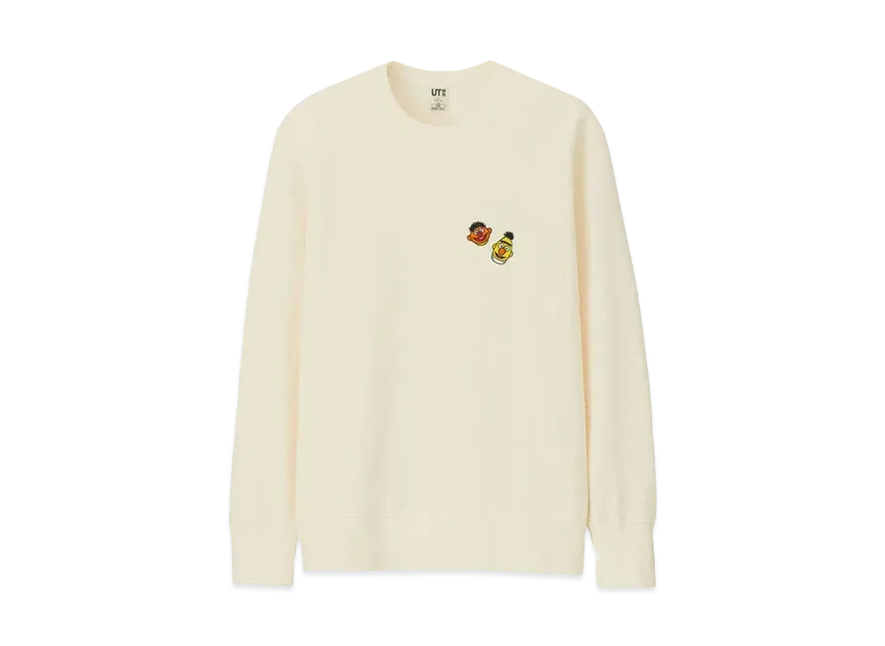 KAWS x Uniqlo x Sesame Street Bert & Ernie Heads Sweatshir "Natural"