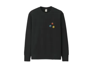 KAWS x Uniqlo x Sesame Street Elmo Cookie Monster Big Bird Heads Sweatshirt "Black"