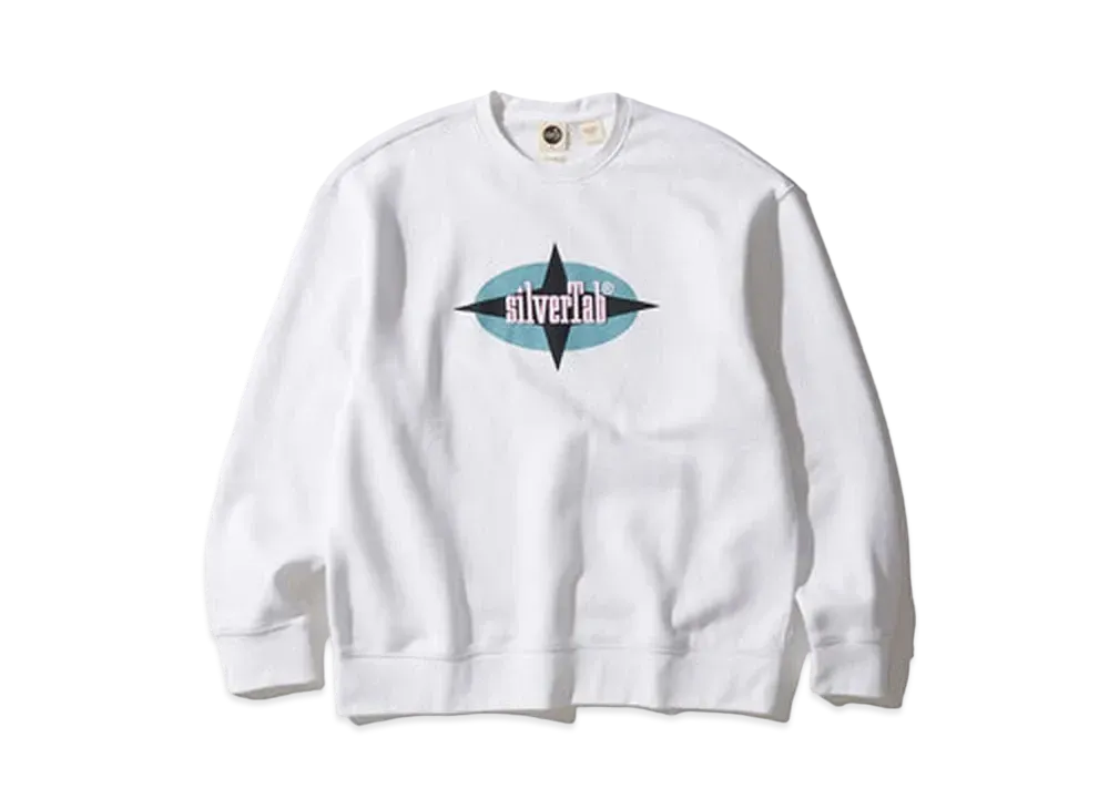 LEVI'S SILVERTAB RELAX FIT GRAPHIC CREW NECK SWEATSHIRT"White"