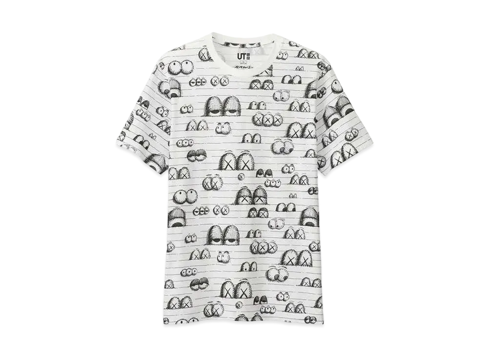 KAWS x Uniqlo All Over Eyes Tee "White"