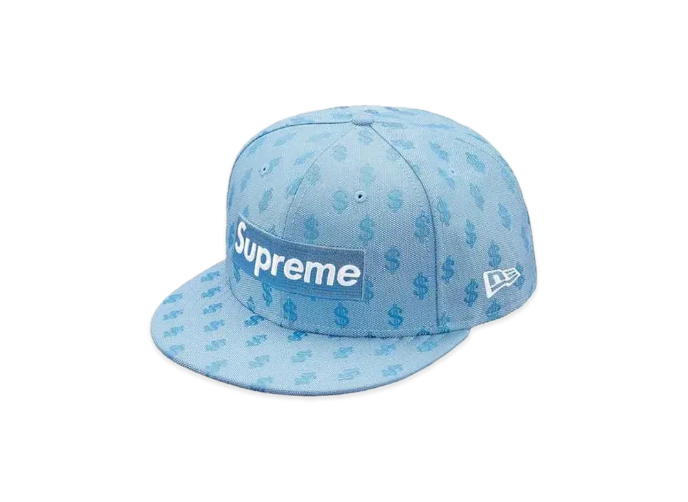 シュプリーム モノグラム ボックス ロゴ ニュー エラ "ライト ブルー"