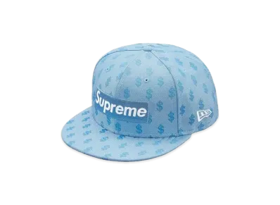 Supreme Monogram Box Logo New Era "Light Blue"